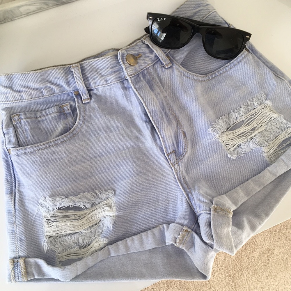 Bullhead high rise denim shorts